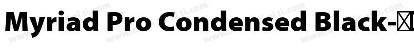 Myriad Pro Condensed Black字体转换
